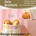 KI-generiertes Bild,Design Brotkorb Stoffkörbchen Gebäckträger 100% Baumwolle Brotkörbchen Brötchen