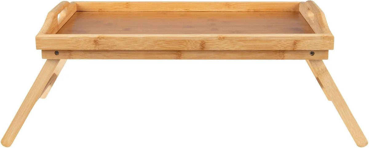 Holz Frühstückstablett Betttablett 64x30cm Bambus Serviertablett klappbar