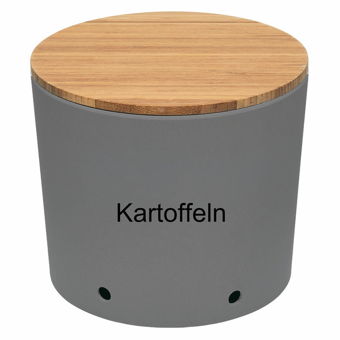 Natur-Design Kartoffeltopf 23x20cm Made in Germany Grau Silber