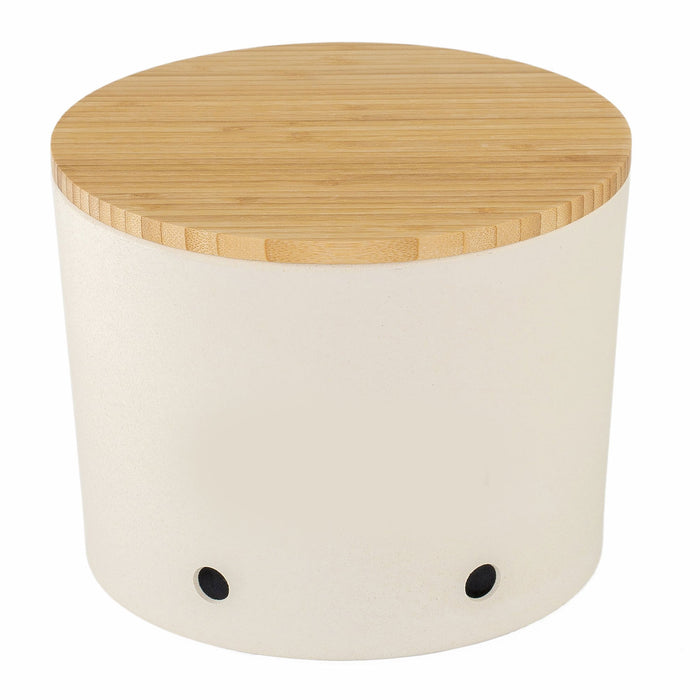 KI-generiertes Bild,Natur-Design Knoblauchtopf 16x12cm Made in Germany Creme Weiß