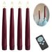 KI-generiertes Bild LED 3D Stabkerzen Ribe 4´er Set Beere Rot 26cm Timer Fernbedienung flackernde Kerze