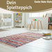 KI-generiertes Bild,Fleckerlteppich Dehli 90x60cm Baumwolle Boho Flickenteppich Fransen