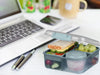 Bento Box Lunchbox Kunststoff Blau 3 Fächer 2 Ebenen Frühstücksbox Brotdose