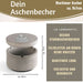Beton Sturmaschenbecher Ankerplatz 9x7cm Maritim Grau Aschenbecher mit Deckel