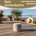 Beton Sturmaschenbecher Leuchtturm 9x7cm Maritim Grau Aschenbecher mit Deckel