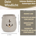 Beton Windlicht Anker 13cm Shabby Grau Maritim Teelichthalter Kerzenhalter