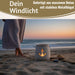 Beton Windlicht Anker 13cm Shabby Grau Maritim Teelichthalter Kerzenhalter