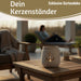 Beton Windlicht Anker 13cm Shabby Grau Maritim Teelichthalter Kerzenhalter