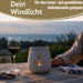 Beton Windlicht Anker 13cm Shabby Grau Maritim Teelichthalter Kerzenhalter