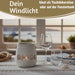 Beton Windlicht Hygge 13cm Shabby Grau Maritim Teelichthalter Kerzenhalter