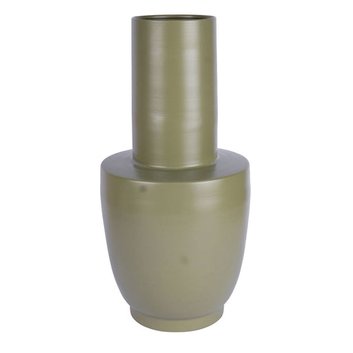 Nordic Bodenvase Blumenvase Odense 55cm Oliv Grün Alu Tischvase Pampasgras