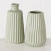 KI-generiertes Bild,Nordic Blumen-Vase Oslo 2´er Set Creme Grün Keramik Tisch-Vase Pampasgras