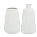 KI-generiertes Bild,Nordic Blumen-Vase Oslo 2´er Set Creme Weiß Keramik Tisch-Vase Pampasgras