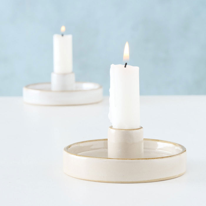 KI-generiertes Bild,Keramik Kerzenständer 2er Set 10cm Kerzenhalter Stabkerzen Kerzenleuchter