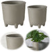 Pflanztopf Blumenkübel List 13-16cm 2´er Set Anthrazit Rund Übertopf Blumentopf
