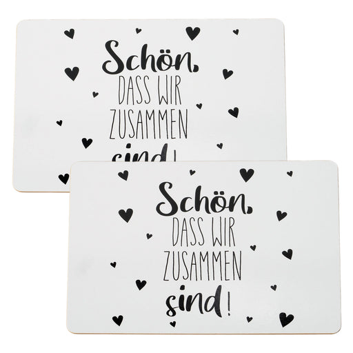2x Kork Tischset Platzset zusammen sind 40x30cm abwaschbar Rechteck Platzmatte