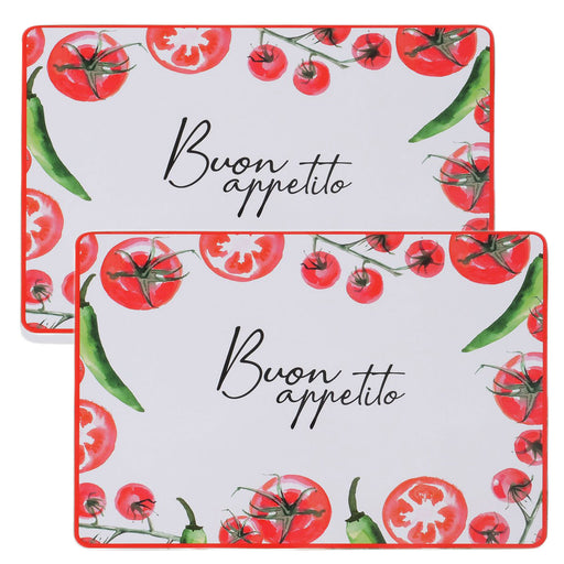 2x Kork Tischset Platzset Italia Appetito 40x30cm abwaschbar Rechteck Platzmatte