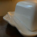 Vintage XL Porzellan Butterdose 19cm Weiß Deckel 250g Butterglocke Butterschale