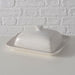 Keramik Butterdose 19cm Sylt Weiß mit Deckel 250g Butter Butterglocke Butterschale