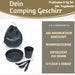 6-teiliges Picknick-Set Tragetasche Camping Geschirr Besteck Mehrweggeschirr