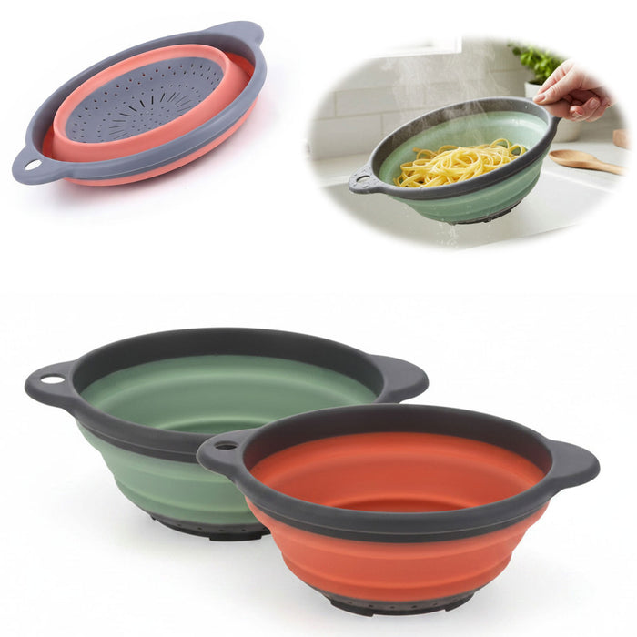 Flexibles Abtropfsieb Nudelsieb 23cm Rund faltbar Seiher Küchensieb Camping