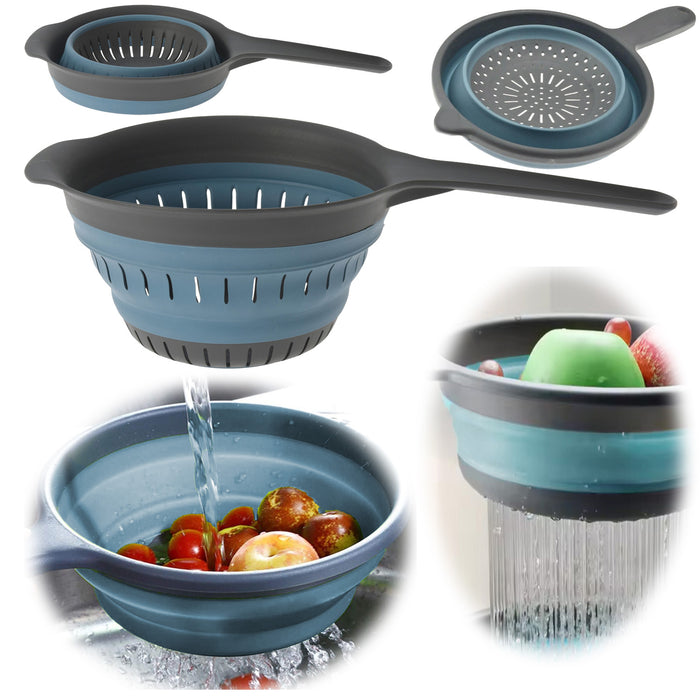 Fiyuer Faltsieb Küche - 2-in-1 Sieb Für Nudeln & Gemüse