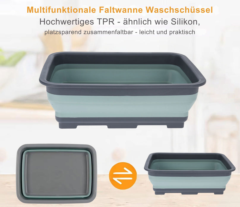 KI-generiertes Bild,Flexible Waschschüssel 8L 37x27cm faltbar Spülwanne tragbares Waschbecken Camping