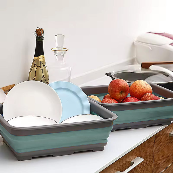 KI-generiertes Bild,Flexible Waschschüssel 8L 37x27cm faltbar Spülwanne tragbares Waschbecken Camping