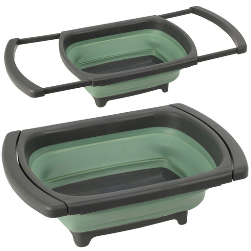 Ausziehbare Waschschüssel 8L 39x26cm Ablauf faltbar Spülwanne tragbar Waschbecken