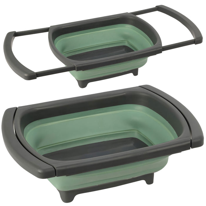 Ausziehbare Waschschüssel 8L 39x26cm Ablauf faltbar Spülwanne tragbar Waschbecken