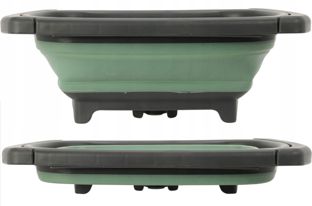 Ausziehbare Waschschüssel 8L 39x26cm Ablauf faltbar Spülwanne tragbar Waschbecken