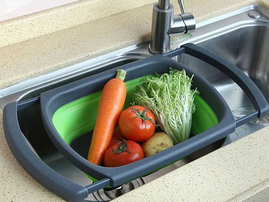 Ausziehbare Waschschüssel 8L 39x26cm Ablauf faltbar Spülwanne tragbar Waschbecken