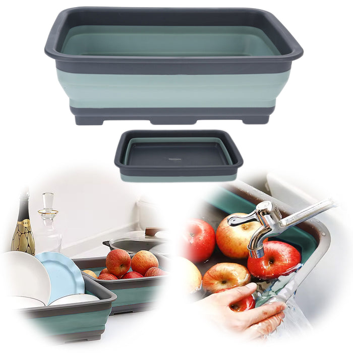 Flexible Waschschüssel 8L 37x27cm faltbar Spülwanne tragbares Waschbec — LS-LebenStil
