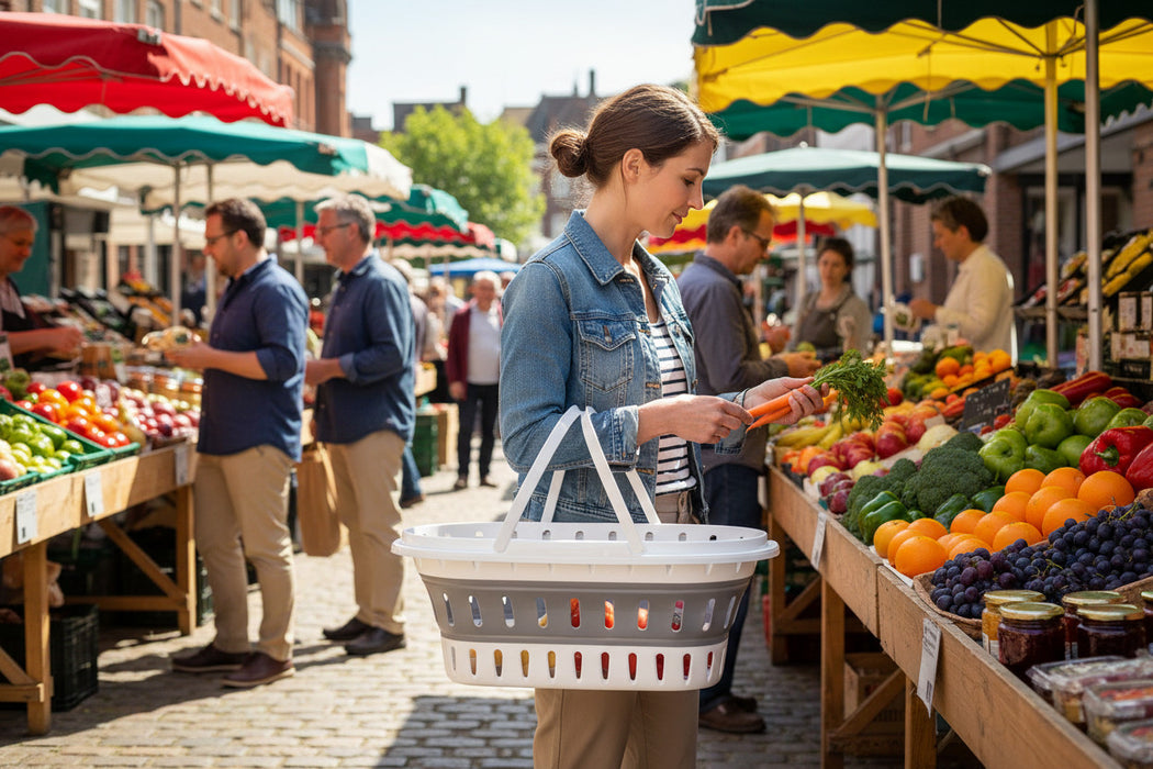 XL Flexibler Wäschekorb 25L 58x38x28cm faltbar mit Griff Faltkorb Waschkorb Camping