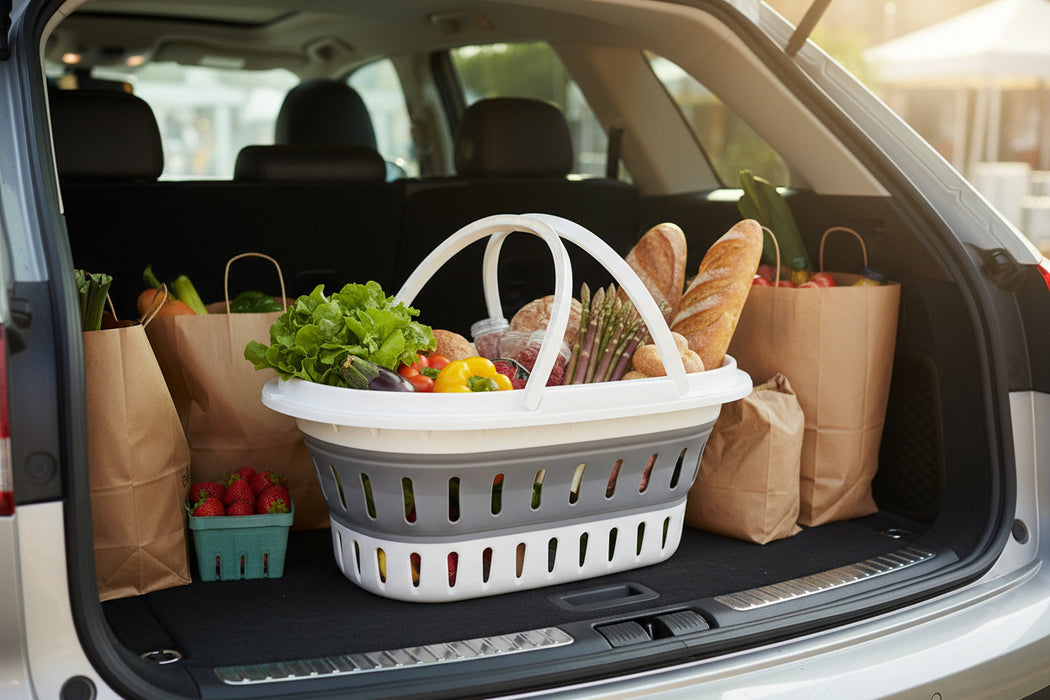 XL Flexibler Wäschekorb 25L 58x38x28cm faltbar mit Griff Faltkorb Waschkorb Camping