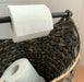 Toilettenpapier-Ständer Deko-Korb Shabby Grau 40cm Rattan Look Klorollen-Halter
