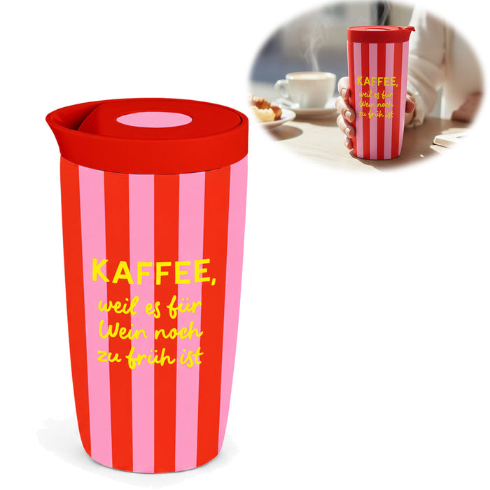 Edelstahl Thermobecher 350ml Kaffee Wein Coffee to Go Becher Kaffeebecher Tee