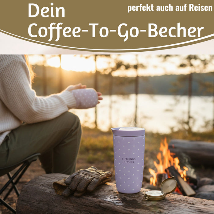 KI-generiertes Bild,Edelstahl Thermobecher 350ml Lieblingsbecher Coffee to Go Becher Kaffeebecher Tee