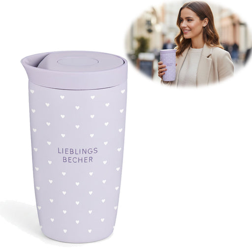 Edelstahl Thermobecher 350ml Lieblingsbecher Coffee to Go Becher Kaffeebecher Tee