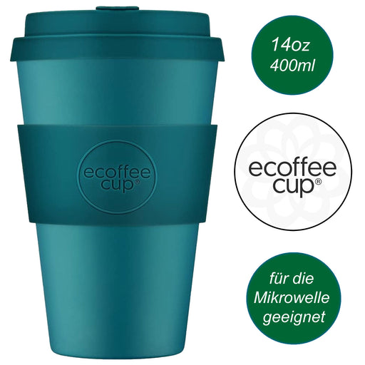 KI-generiertes Bild Ecoffee Cup 400ml Bay of Fires PLA Coffee to Go Becher Wiederverwendbar
