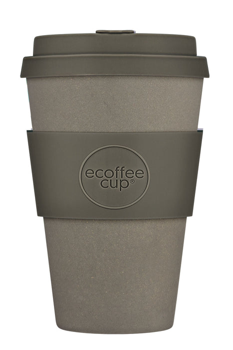 KI-generiertes Bild,Ecoffee Cup 400ml Molto Grigo Grau Braun PLA Coffee to Go Becher Wiederverwendbar