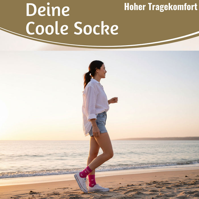 Coole lustige Socke Gr. 36-40 Spruch "Lieblingsmensch" Pink Damen Witzig Geschenk