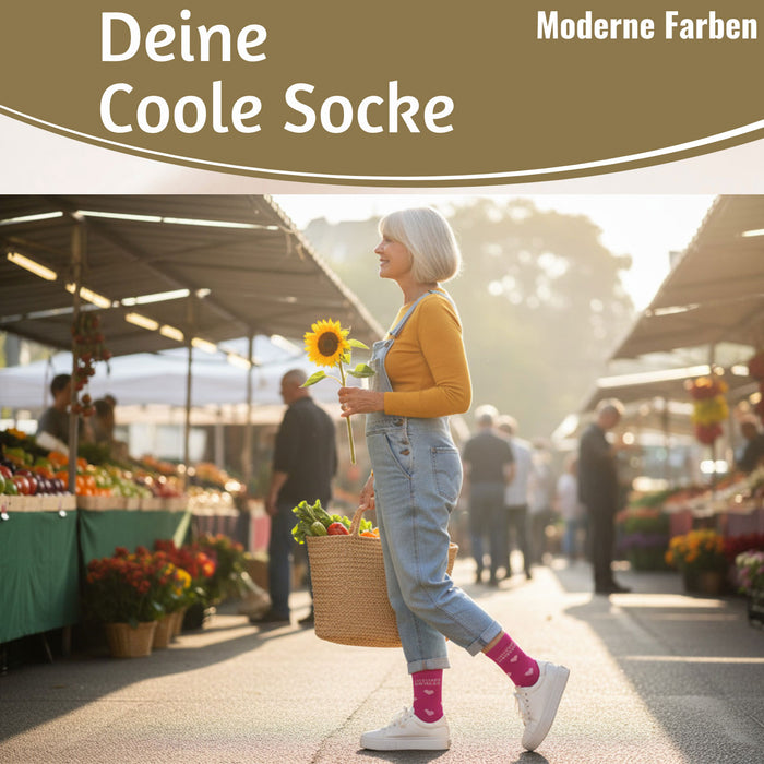 Coole lustige Socke Gr. 36-40 Spruch "Lieblingsmensch" Pink Damen Witzig Geschenk