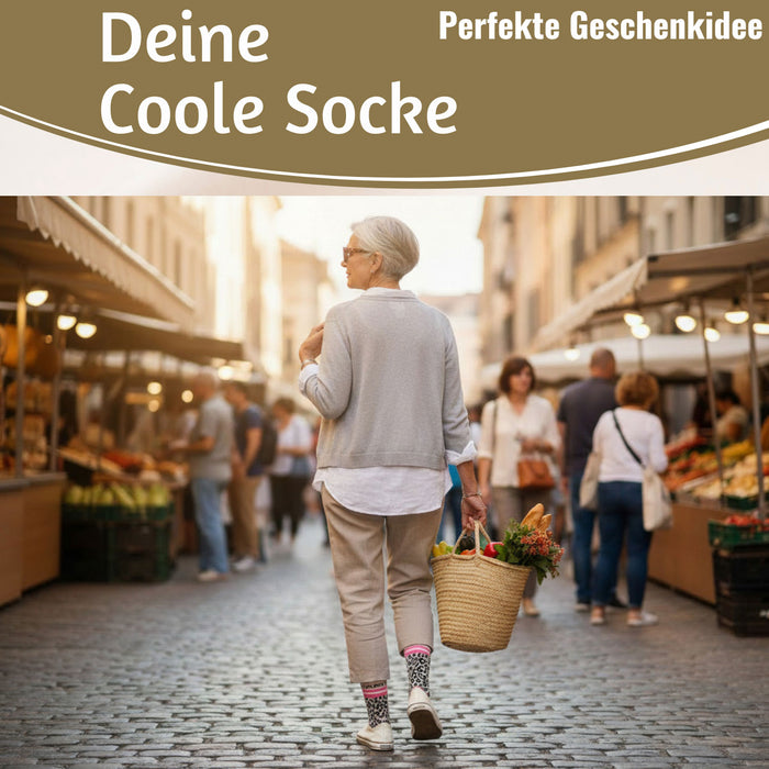 Coole lustige Socke Gr. 36-40 Spruch "Du Wildes Ding" Leo Damen Witzig Geschenk