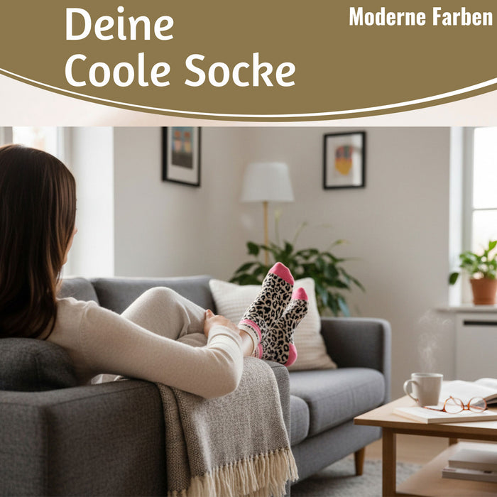 Coole lustige Socke Gr. 36-40 Spruch "Du Wildes Ding" Leo Damen Witzig Geschenk
