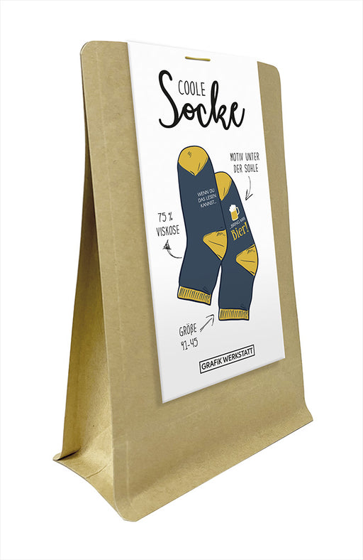 Coole lustige Socke Gr. 41-45 Spruch "bring mir Bier" Herren Witzig Geschenk