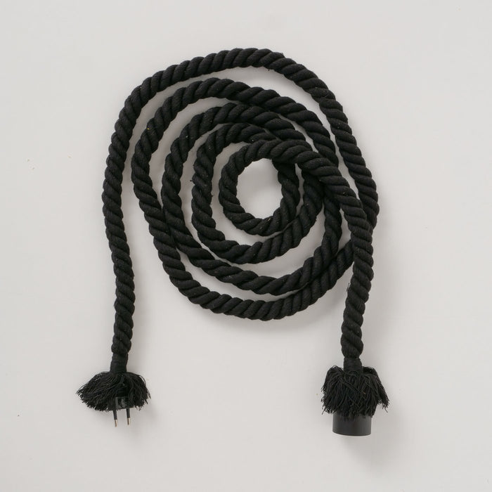 Tischlampe Hängelampe Tau Sisal 300cm Schwarz Seil Lampe Pendelleuchte