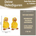 KI-generiertes Bild, 2x Deko Figuren Enten Set 11cm Gartenfigur Gartenzwerg Garten Statue Objekt