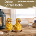 KI-generiertes Bild, 2x Deko Figuren Enten Set 11cm Gartenfigur Gartenzwerg Garten Statue Objekt