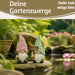 KI-generiertes Bild 2x Deko Figuren Wichtel Set 16cm Gartenwichtel Gartenzwerg Garten Objekt